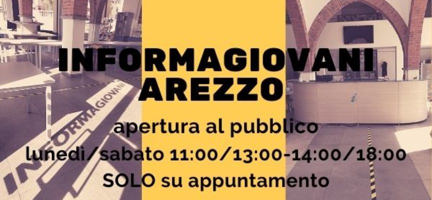 Informagiovani Arezzo: da martedì 6 aprile aperto al pubblico SOLO su appuntamento