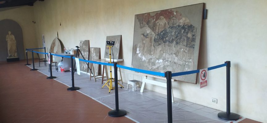 Tornano al Museo Archeologico gli affreschi con le storie di San Benedetto: visite gratuite al cantiere