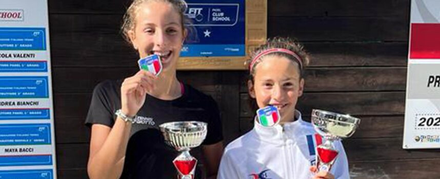 Successo per Carlotta Melani (Tennis Giotto) ed Agnese Calzolai (AT Bibbiena): campionesse toscane di doppio Under 12