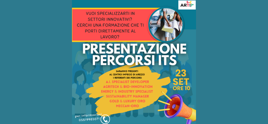 Evento presentazione percorsi ITS al Centro Impiego di Arezzo 23 settembre 2024