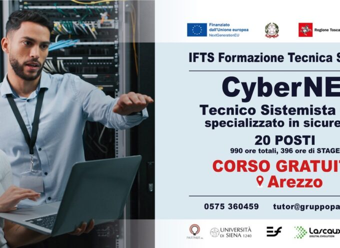 IFTS CYBERNET – Security Specialist | corso professionale gratuito in partenza ad Arezzo!