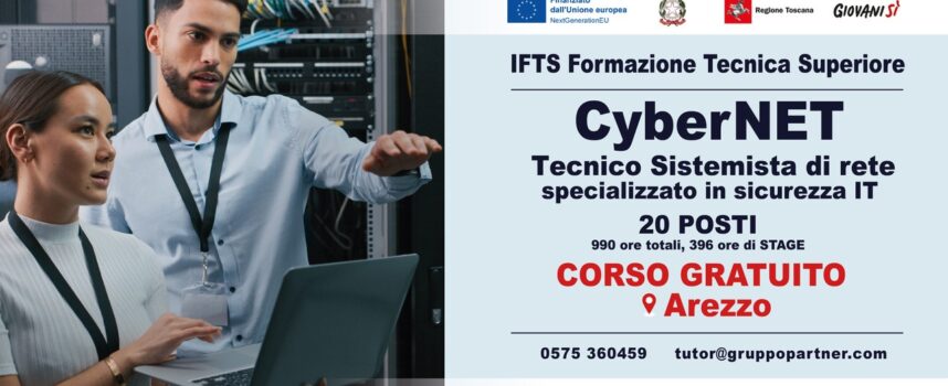 IFTS CYBERNET – Security Specialist | corso professionale gratuito in partenza ad Arezzo!