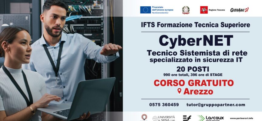 IFTS CYBERNET – Security Specialist | corso professionale gratuito in partenza ad Arezzo!