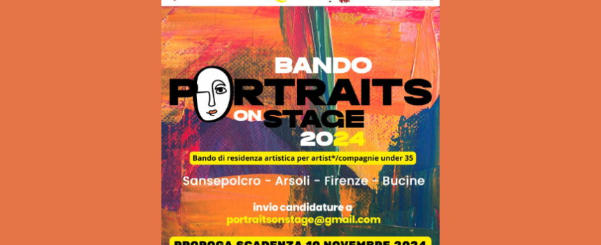 BANDO DI RESIDENZA ARTISTICA PORTRAITS ON STAGE 2024