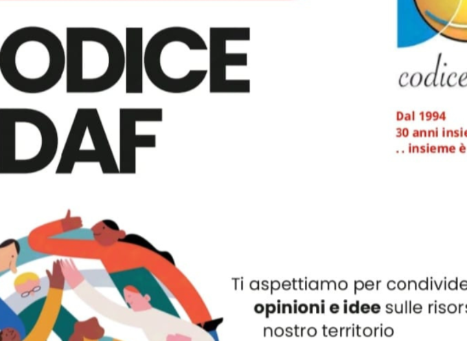 Incontro con l’Associazione Codice ADAF | 26 ottobre 2024, alle ore16.30, presso il Centro ChirurgicoTocano – Arezzo.