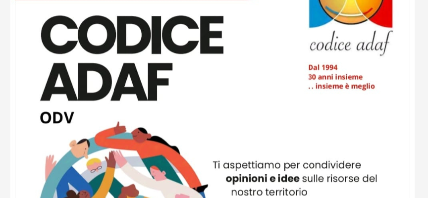 Incontro con l’Associazione Codice ADAF | 26 ottobre 2024, alle ore16.30, presso il Centro ChirurgicoTocano – Arezzo.