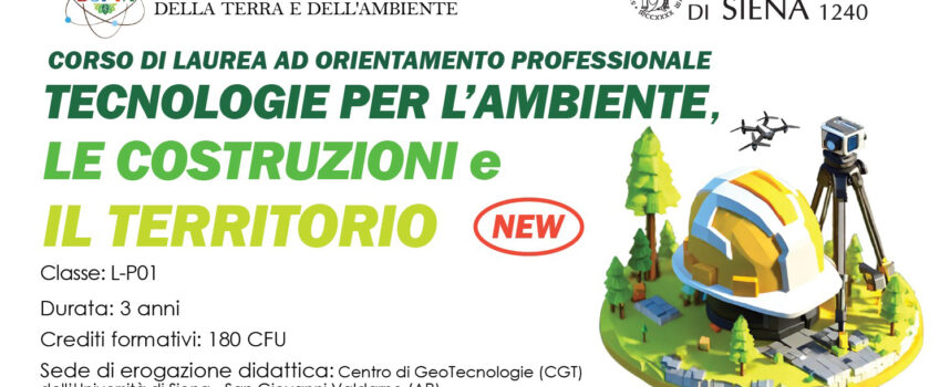 In partenza la Laurea Triennale a San Giovanni Valdarno (AR) in Tecnologie per l’Ambiente, le Costruzioni e il Territorio