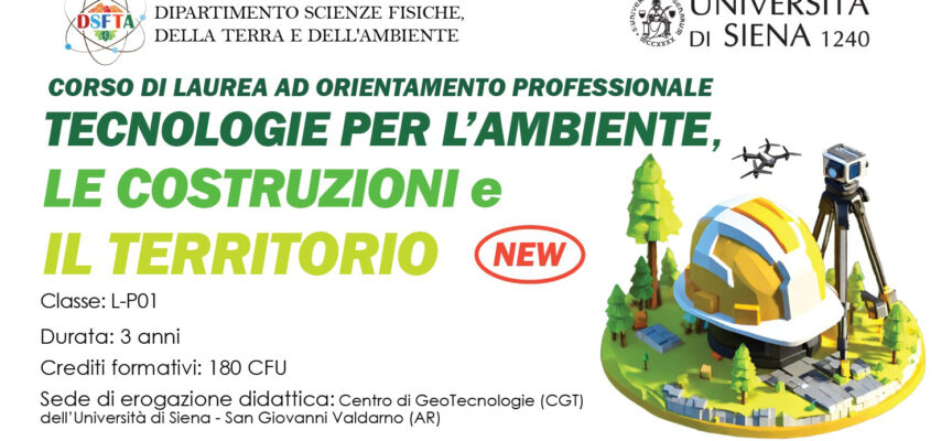 In partenza la Laurea Triennale a San Giovanni Valdarno (AR) in Tecnologie per l’Ambiente, le Costruzioni e il Territorio