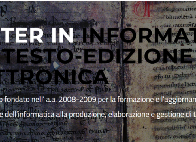 UNISI: Master “Informatica del testo e edizione elettronica”, per la formazione di esperti nell’editoria digitale