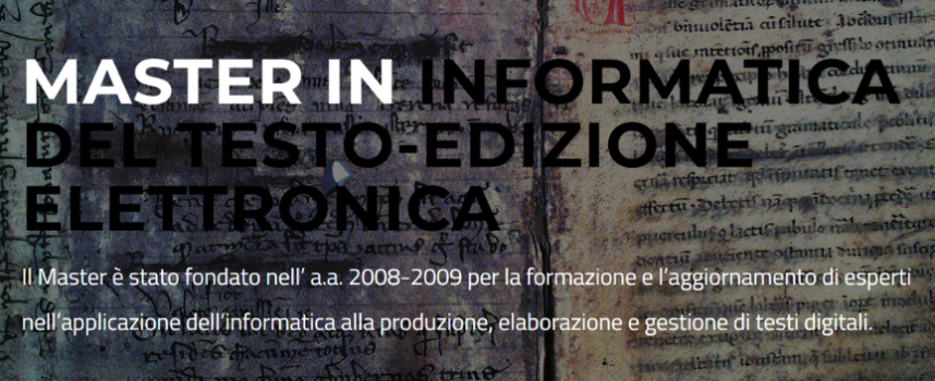 UNISI: Master “Informatica del testo e edizione elettronica”, per la formazione di esperti nell’editoria digitale