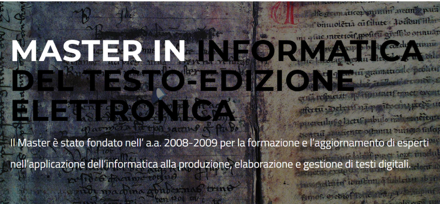 UNISI: Master “Informatica del testo e edizione elettronica”, per la formazione di esperti nell’editoria digitale