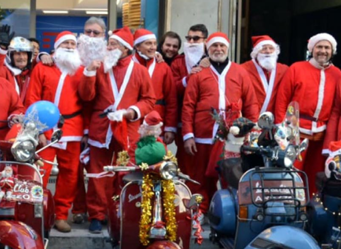 “Babbo Natale in Vespa” fa tappa al Luna Park e alla Città del Natale